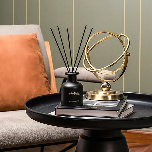 Miral Reed Diffuser 5 oz - Luxury Aromatherapy with Orange Blossom & Mandarin - Home Decor Gift for Bedroom, Office, Living Room, Bathroom - Long Lasting Scent - Premium Fragrance Sticks