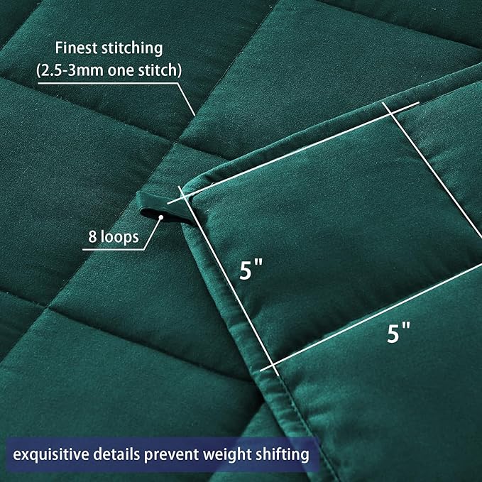 yescool King Size Weighted Blanket for Adults (20 lbs, 80” x 87”, Teal) Cooling Heavy Blanket for Sleeping Perfect for 190-210 lbs, Breathable Blanket for Adults & Couple All Season, Machine Washable