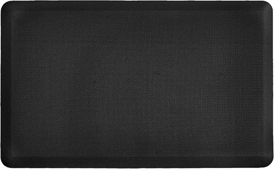 Anti Fatigue Kitchen Rugs Kitchen Mats for Floor,Cushioned Non-Slip Waterproof Ergonomic Comfort Rug Standing Mat for Kitchen,Doing Dishes,Floor,Home,Office,Sink,Laundry,Black,17.3"x 28"