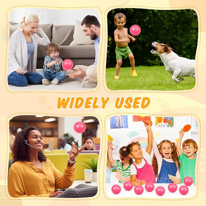 12 Pcs Pink Foam Stress Ball Squeeze Stress Relief Balls for Kids and Adults Hand Exercise Sensory Relief Toys for Anxiety ADHD Autism (Pink)