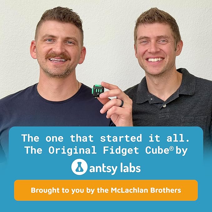 Antsy Labs The Original Fidget Cube, Stress Relief Desk Toy with 6 Sides, Gadget for Focus, Anxiety Relief, Sensory Processing Challenges, Fun Gift for Kids, Teens, and Adults, Pocket-Sized, Dice