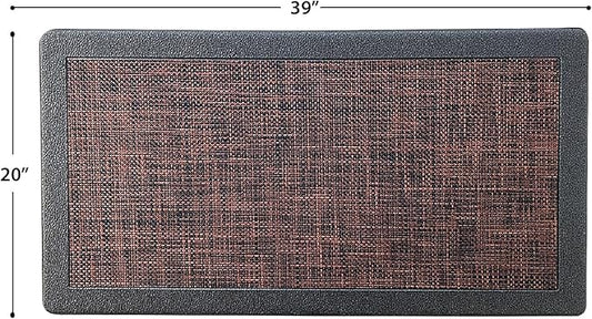 J&V TEXTILES Hillside Oversized Oil- and Stain-Resistant Anti-Fatigue Kitchen Mat (Single Burgundy)