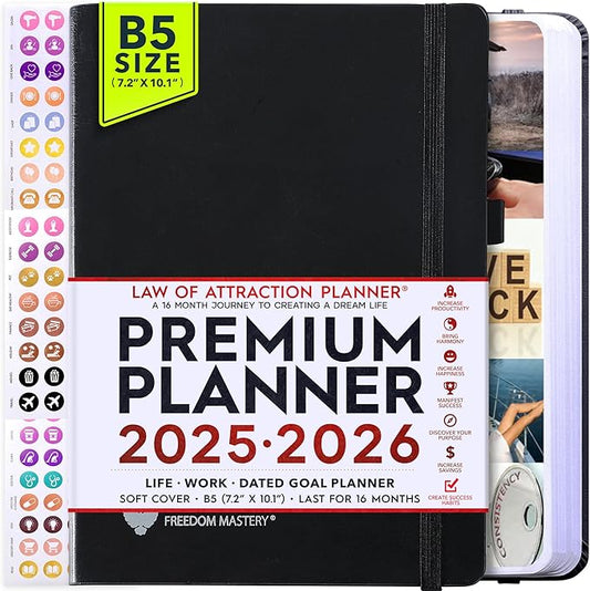 2025-2026 Planner Weekly and Monthly | 16-Month Life Planner to Increase Focus & Productivity | Reduce Overwhelm & Achieve Your Biggest Goals | Include Gift Box & Stickers | Sep 2025-Dec 2026