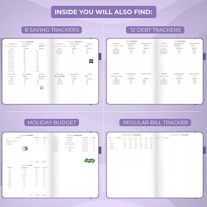 Clever Fox Budget Planner Large – Expense Tracker Notebook. Monthly Budgeting & Bill Organizer, Finance Logbook & Accounts Book, A4 (Lavender)