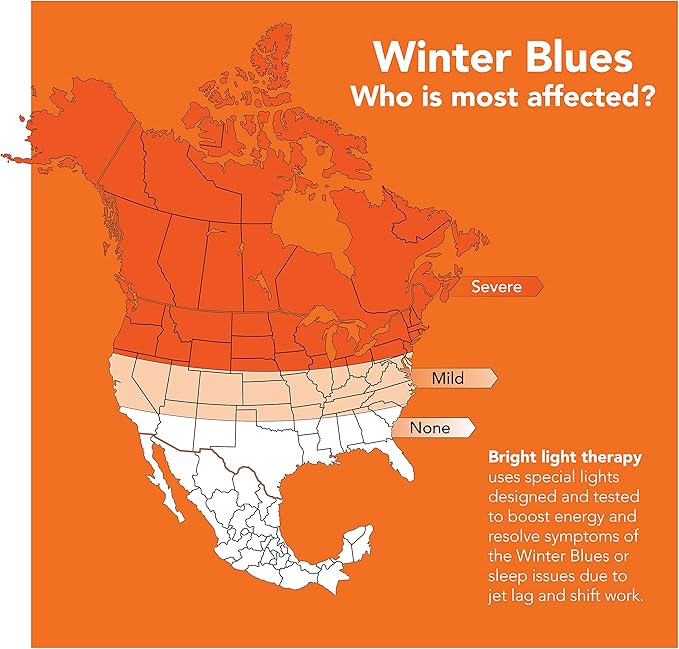 TheraLite Light Therapy Lamp, 10000 LUX Compact Bright Therapy Lamp, LED Bright White Light with Adjustable Height and Brightness Levels for Mood or Winter Blues and Energy Increase, White