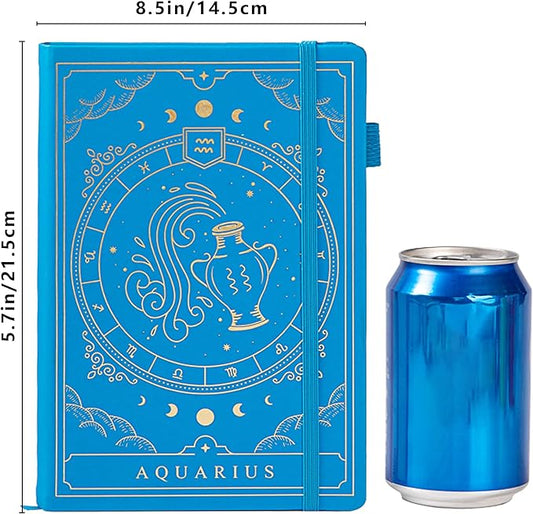 TIEFOSSI Constellations Dotted Journal Notebook-A5 Writing journals with 100gsm 400pages Paper, Hardcover Bullet Organizers Notebook for Women, Men, Teens (Aquarius)