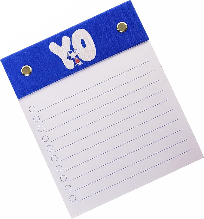 Graphique YO Snoopy Post-Bound Jotter Pad, Peanuts To-Do Notepad, Perforated Sheets, Hardcover Binding, 150 Pages, 5” x 6”