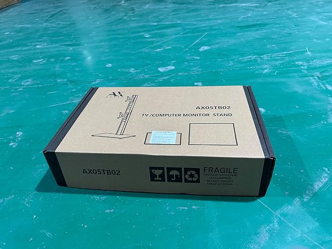 AX WABER Dual Monitor Stand Vertical Stack Screen Free-Standing Desk Mount Arm Riser Fits Two 13 to 34 Inch Computer Monitors with Swivel,Tilt, Height Adjustable,VESA Stand 100x100mm, 75x75mm AX05TB02