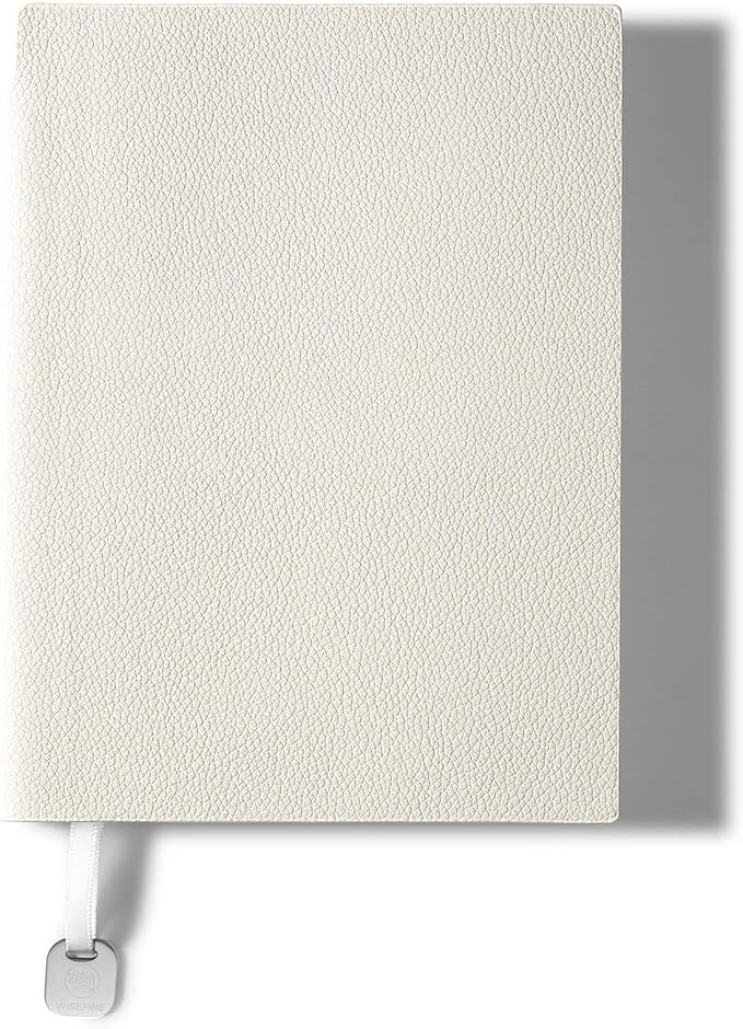 Lined Journal Notebook for Women A5 Softcover PU Leather Journals for Writing, 160 Pages Daily Journaling, College Ruled Notebooks for Work School, Business 6.38'' X 8.28'' Off White