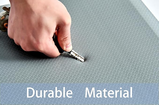 Anti Fatigue Kitchen Rugs Kitchen Mats for Floor,Cushioned Non-Slip Waterproof Ergonomic Comfort Runner Rug Standing Mat for Kitchen,Doing Dishes,Floor,Home,Office,Laundry,Grey,17.3"x60"