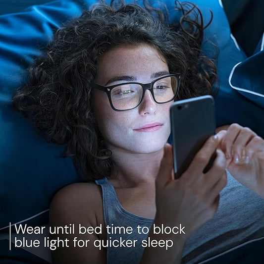 livho Sleep Glasses for up to 99.9% Blue Green Light Blocking for Computer Gaming, Dual Coatings Red Lens, for Women & Men