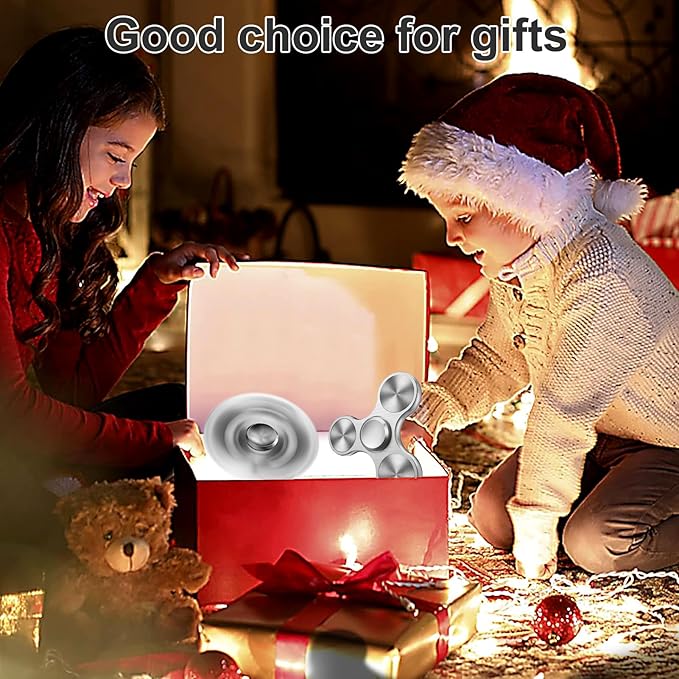 Fidget Spinners Toy, Metal Stainless Steel Bearing High Speed 4-8 Min Spins, EDC ADHD Stress Anxiety Relieves Reducer Fidgets Finger Toys, Spinner Toys for Kids and Adults