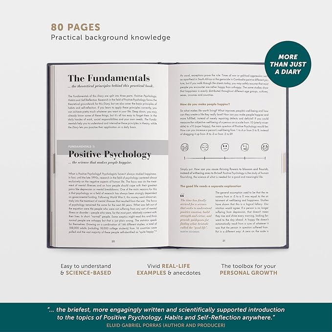 6-Minute Diary – 3-Million-User Gratitude Journal for Women & Men with Prompts – Guided Self Care Book Based on Positive Psychology – Daily Manifestation