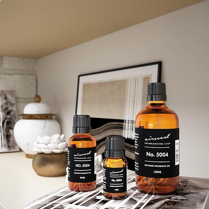 AirScent Fierce-Inspired Diffuser Oil - No. 5004 A and F Perfume Dupe - Premium Fragrance Oil Blend for Ultrasonic and Waterless Diffusers and Crafting - 120 ml, 4 fl oz Glass Bottle with Dropper