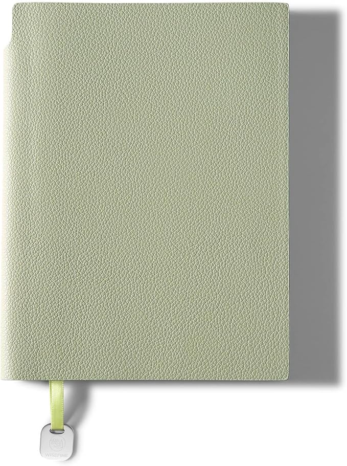 Lined Journal Notebook for Women A5 Softcover PU Leather Journals for Writing, 160 Pages Daily Journaling, College Ruled Notebooks for Work School, Business 6.38'' X 8.28'' Grayish Green