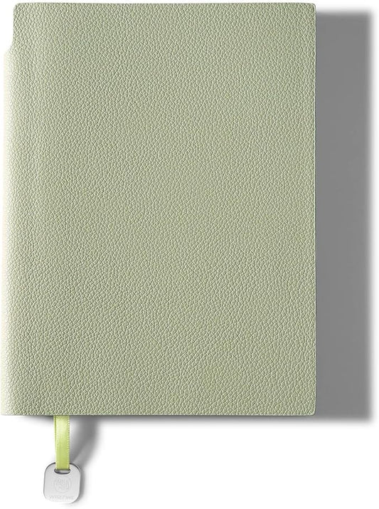 Lined Journal Notebook for Women A5 Softcover PU Leather Journals for Writing, 160 Pages Daily Journaling, College Ruled Notebooks for Work School, Business 6.38'' X 8.28'' Grayish Green