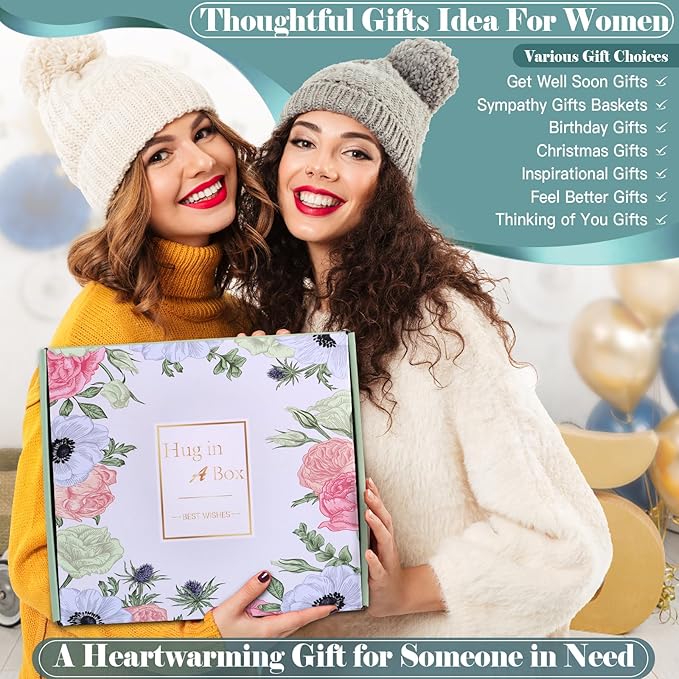 Gifts for Women Get Well Soon Gifts Self Care Package Feel Better After Surgery Sympathy Gift Baskets Thinking of You Gifts Healing Blanket Birthday Gifts for Women Mom Sister Daughter Best Friend