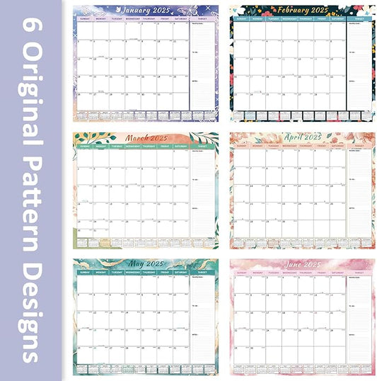 Ospelelf Desk Calendar 2025-2026 Large 22"x17" Monthly Planner Pad with Protective Cover 18 Months Butterfly Floral