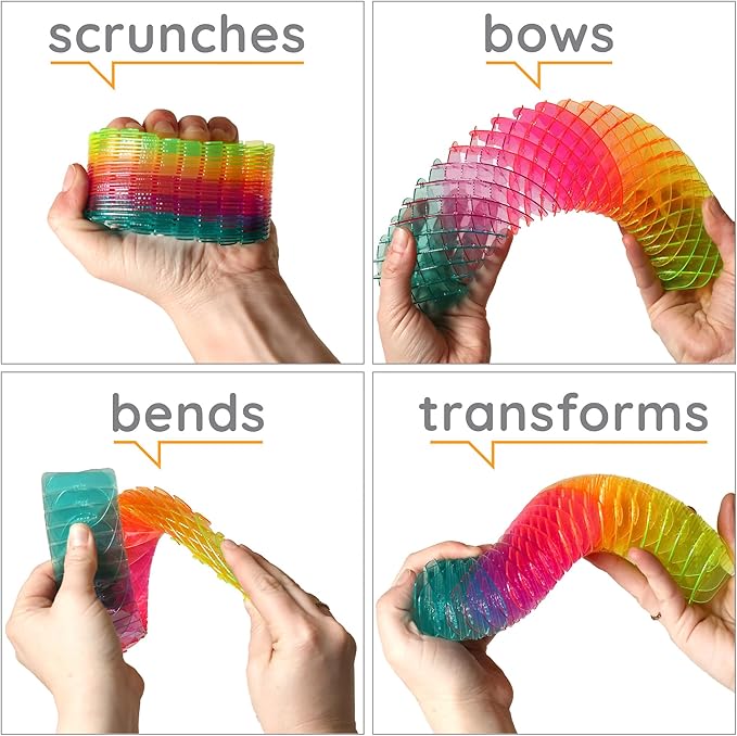 Morf Fidget Sensory Spring Berry – Bendy Elastic Fidget Toy for Kids and Adults, Dynamic Spring Toy with Color Transitions, Perfect for Sensory Play, Calming Stress Relief