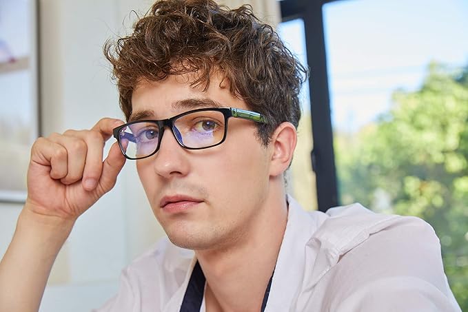 ANYLUV Blue Light Glasses Men Woman, Blue Light Blocking Glasses for Computer Gaming, Eye Strain Relief Eye Protection