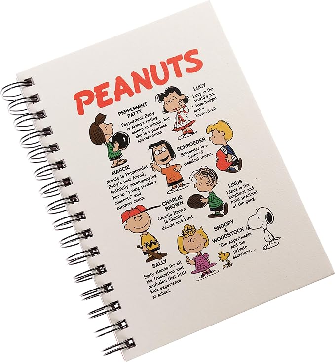 Graphique Peanuts Hardbound Spiral Journal, Hardcover Lined Diary Notebook for Writing, 160 Ruled Pages, 6.25” x 8.25”