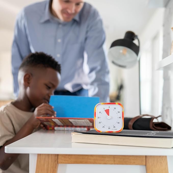 Time Timer MOD Tie Dye — Special Edition — Visual Timer for Kids Classroom Learning, Elementary Teachers Desk Clock, Homeschool Study Tool and Office Meetings with Silent Operation (Tie Dye)