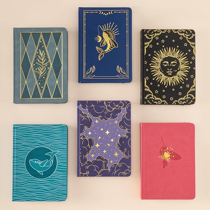 Dot Grid Journal with 160GSM Thick Paper, 192 Pages, A5 Dotted Notebook for Work, School, Travel | 180° Lay Flat, Foil Stamped Cover, Elastic Band, 2 Bookmarks & Inner Pocket (Light Blue)