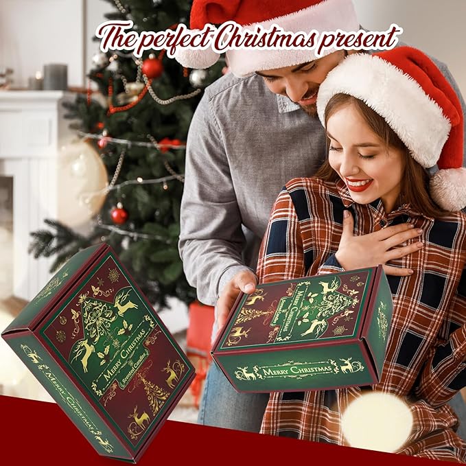 6 Pack Christmas Candles Set, Christmas Candles for Home Scented, Winter Holiday, Natural Soy Wax Jar Aromatherapy Candle Gifts Stocking Stuffers for Women Men Adult