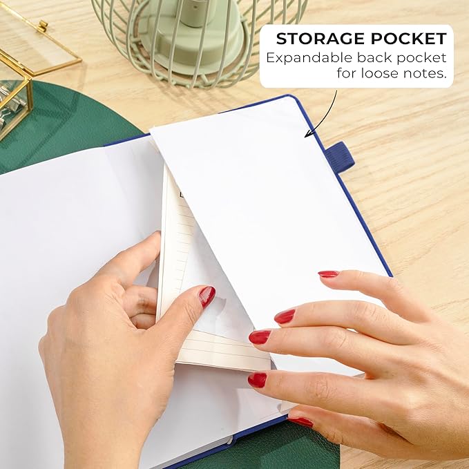 Clever Fox Dotted Journal 2.0 – Compact Planning and Sketching Dot Grid Notebook 120 GSM Thick, No-Bleed Paper – Planner with Pen Loop, Pocket, Ribbons, Stickers A5 - Mystic Blue