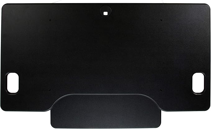 Rocelco 46" Large Height Adjustable Standing Desk Converter with Double Monitor Mount Stand BUNDLE - Quick Sit Stand Up Computer Workstation Riser - Retractable Keyboard Tray - Black (R DADRB-46-DMS)