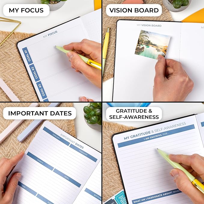 Clever Fox Planner 2nd Edition – Colorful Weekly & Monthly Goal Planner, Time Management & Productivity Organizer, Undated, A5 (Black)