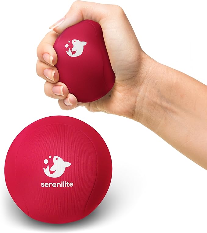 Serenilite Stress Balls for Adults, Squeeze Ball for Hand Therapy, Stress Ball, Hand Exercisers for Therapy & Grip Strengthening, Physical Therapy Balls, Hand Grip Strengthener.