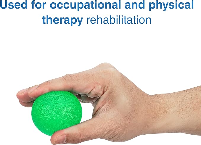 FlintRehab Premium Hand Exercise Balls - Set of 4 for Carpal Tunnel Stress/Pain Relief, Stress Balls for Kids & Adults, Squeeze Balls for Hand Therapy/Arthritis - Hand Squeezers for Strength