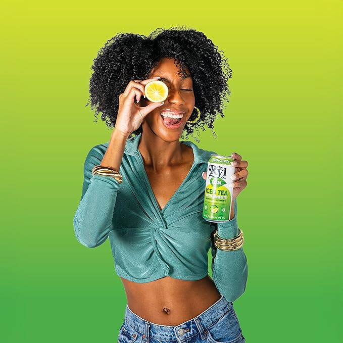 Ryl Iced Tea, Green Citrus Tea, Antioxidant Superblend, Zero Sugar, Low Carb, Zero Calorie - 16.0 Fl Oz (12-Pack)
