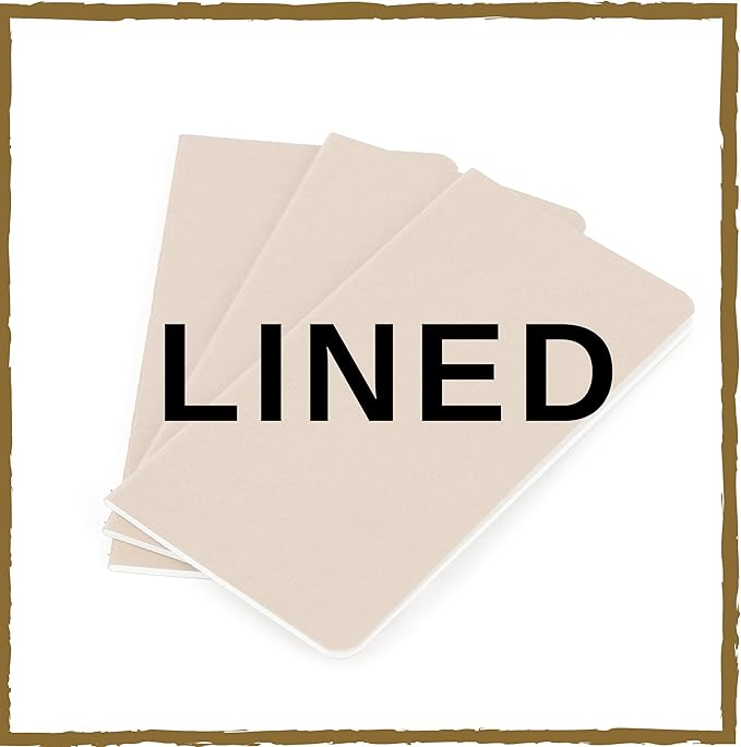 WANDERINGS Lined A6 Size Travelers Notebook Inserts | 4.1" x 5.8" / 10.5cm x 15cm | 100 gsm Paper | 3 Hand-Stitched Booklets/180 Pages | Travelers Notebook Refills for Journals, Diaries, Planners