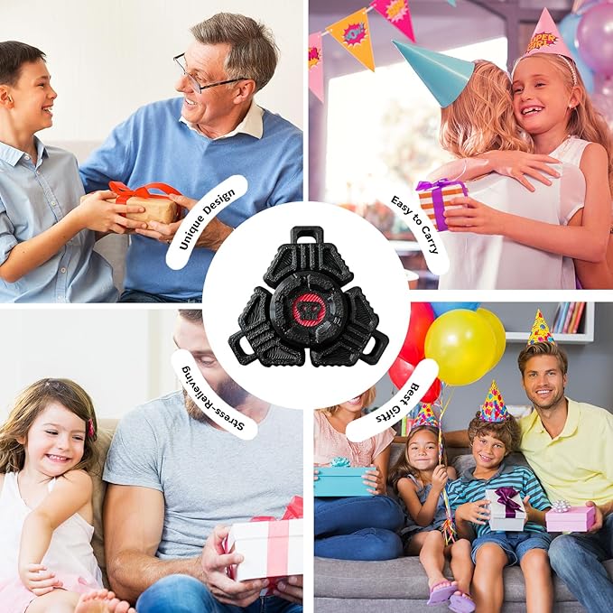 Latest Models 3D Printed Fidget Spinner, Multiple Rotation Modes,Long Spinning, Cool Silent, Small Mini Toys for Anyone Anxiety, Quiet Bearing