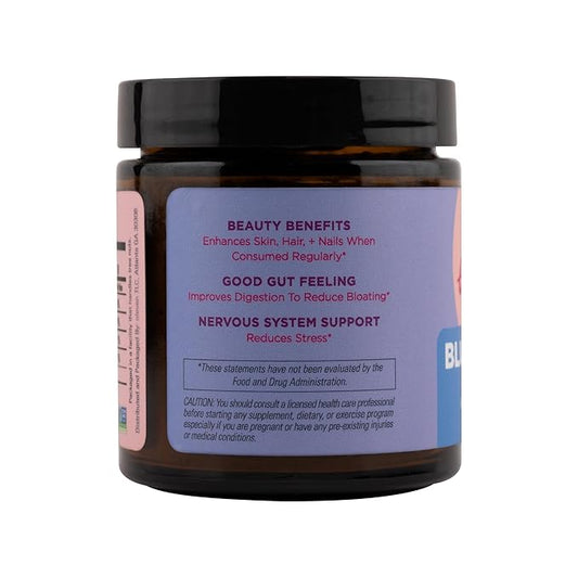 Eleven TLC, Blue Matcha Powder, Butterfly Pea Flower Powder, Matcha Blue Tea, Blue Matcha Latte, Caffeine Free Matcha, Glass Jar, 18 Servings