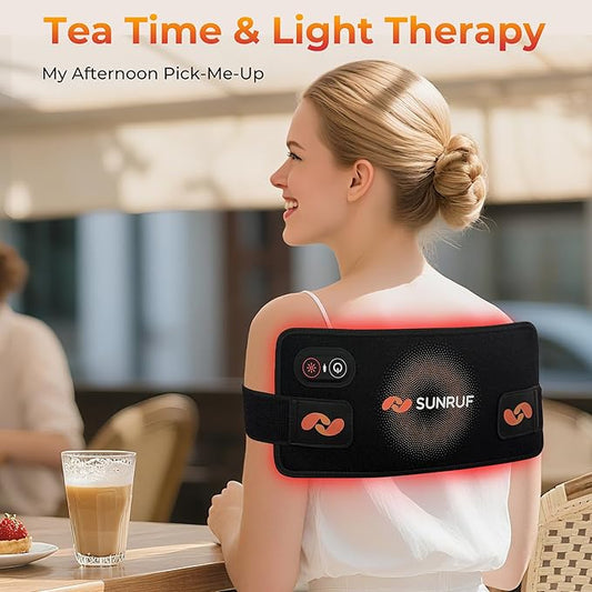 Cordless Red Light Therapy for Body, Portable Light Therapy Pad, 660&850nm Infrared Light Therapy for Back Waist Shoulder Knee Joint, Home Outdoor Using, Gifts for Women Men (13.6"x5.9")