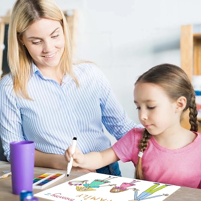 2pack 9x12 inches Dry Erase Board Lapboard Reusable Lined Erasable Ruled Writing Note Pad Lapboard,Blank Whiteboard on Reverse Mini Whiteboard,Small White Board Dry Erase for Students & Classroom