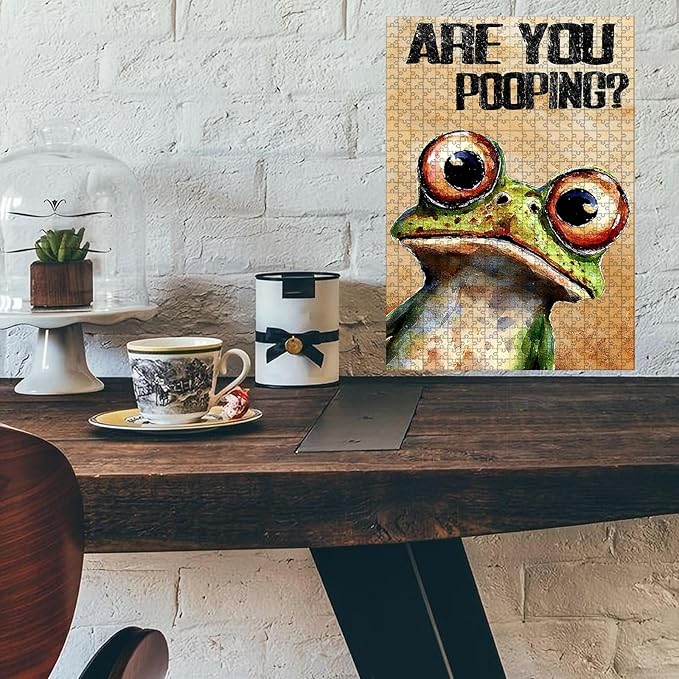 1000 Piece Wooden Puzzle are You Pooping Adults & Kids Challenging Game to Relieve Stress and Bond as A Family 29.5x19.7 Inch