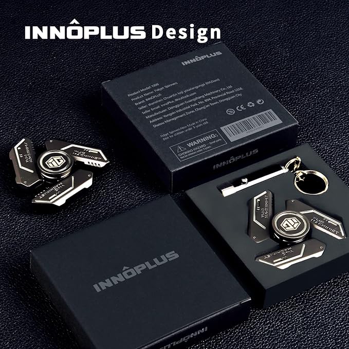 Fidget Spinners, Fidget Spinners Toy, Stress Anxiety ADHD Relief Figets Toy, Spinner Gifts for Adults and Kids, Metal Finger Hand Toy with Luminous Light, Absorb Solar Light Then Release in Dark