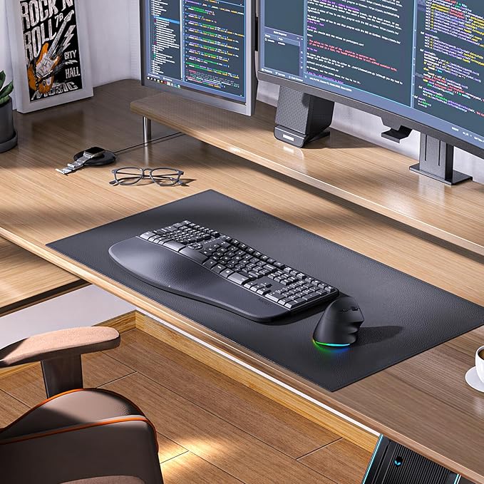 MEETION Ergonomic Keyboard, Wireless Computer Keyboard, Ergo Split Keyboard with Cushioned Wrist, Palm Rest, Curved Natural Typing, Full Size Rechargeable for Windows/Mac/Laptop/PC, Black