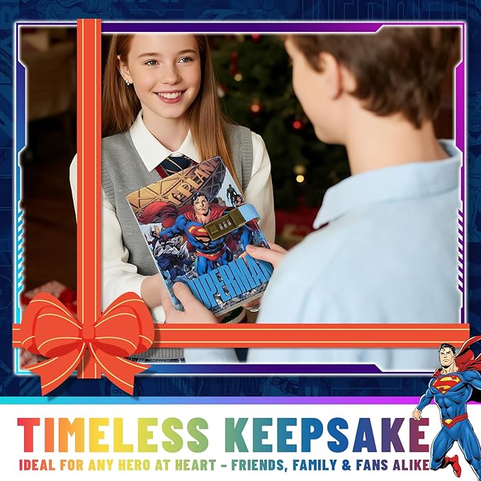 Superhero Diary with Lock for Boys – Comic-Inspired PU Leather Notebook Journal with Lock 228 Pages – Locked Diary Planner Organizer for Boys, Girls, Teens, Fans, School or Gift Use