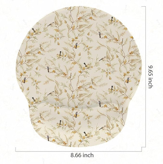 RICHEN Ergonomic Mouse Pad with Wrist Support,Non-Slip Rubber Base for Computer Laptop & Mac,Lightweight Rest for Home,Office & Travel (Branches Birds)