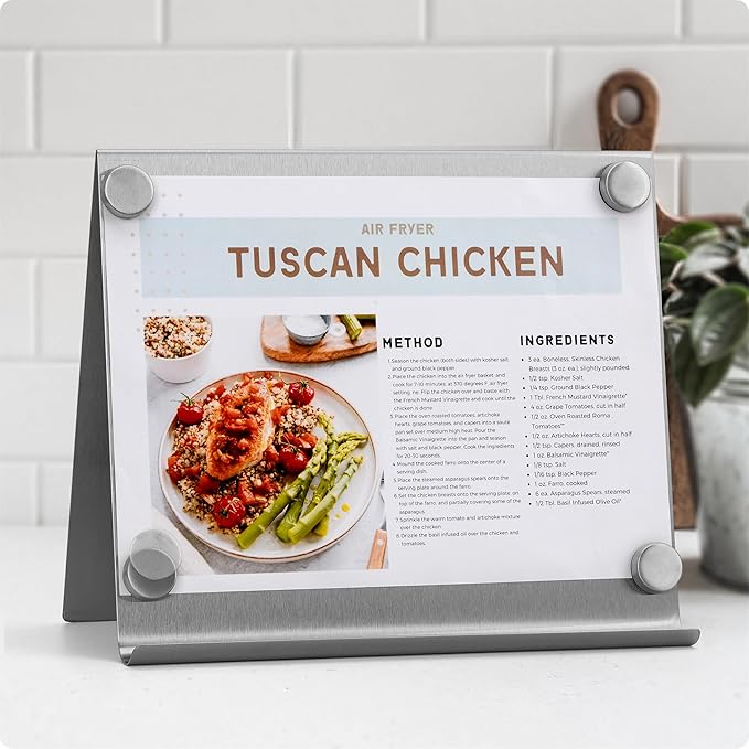 Large Magnetic Bulletin Board – Dry Erase Memo Board with Stand – Tabletop Metal Easel for Magnet Display – 12x10 Inches + 4 Magnets