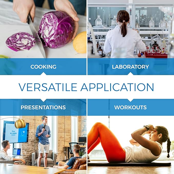 Sper Scientific Portable Digital Kitchen Timer 810015 for Cooking and Baking with Loud Alarm, 4 Channel Timer, Large Display Digital Lab and Cooking Timer, Classroom Timer for Teachers and Students