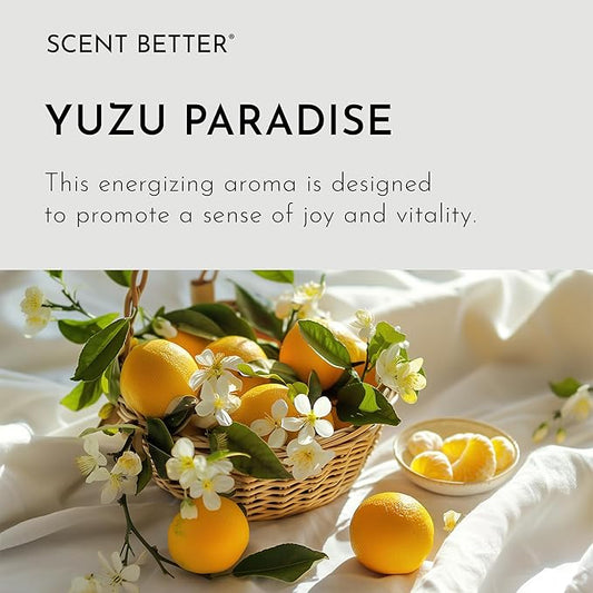 Scent Better Yuzu Paradise Aroma Essential Oil Blend: Aromatherapy Blend of Yuzu, Citrus, and Bamboo for Ultrasonic Diffusers & Nebulizers (3.3 Fl Oz, 100 mL)
