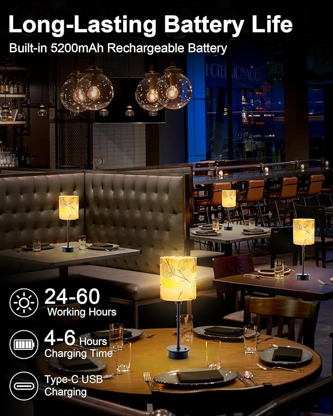 UMEXUS Cordless Table Lamp for Bedroom, Rechargeable Battery Operated Lights, Dimmable Touch Bedside Night Light Lamp for Nightstand Living Room Side End Table Outdoor Patio Home Decor