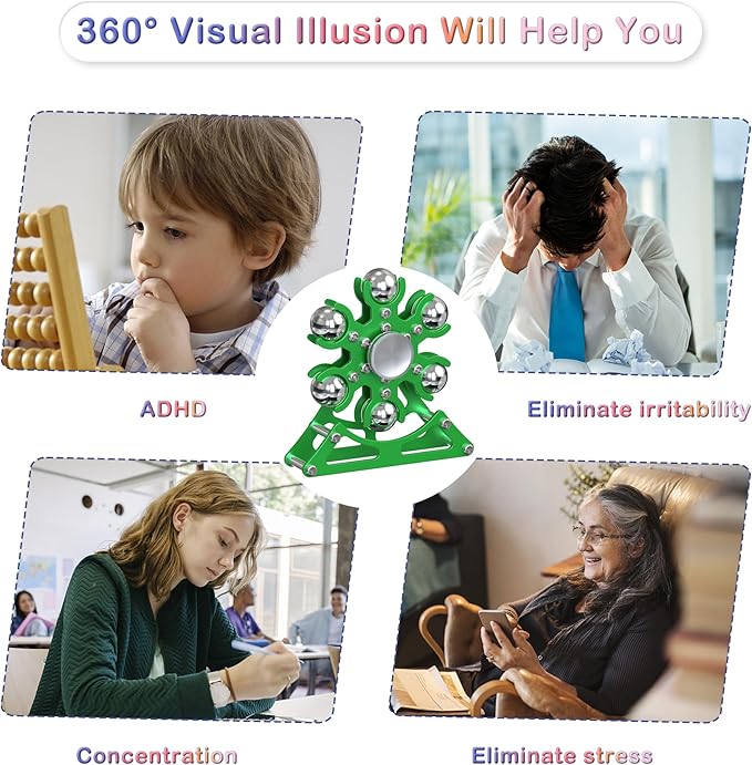 Desk-Fidget-Toys for Ferris-Wheels-Spinner: Metal Kinetic-Spinner 4mins, Cool-Gadgets for Kid Children Teen Adult EDC-Toy, ADHD Tools Cool-Stuff Stress Relief for Office Home School Christmas