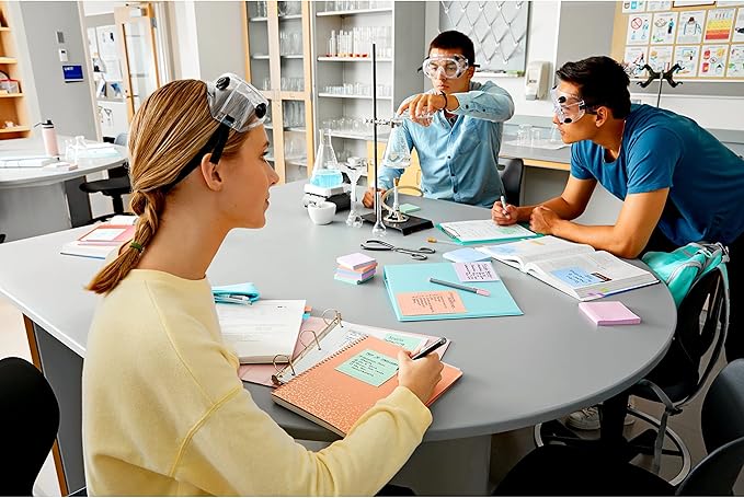 Post-it Super Sticky Recycled Notes, 3x3 in, 6 Pads, 2X The Sticking Power, Bali Collection, Pastel Colors (Lavender, Apricot, Blue, Pink, Mint), 30% Recycled Paper (654-6SSNRP)